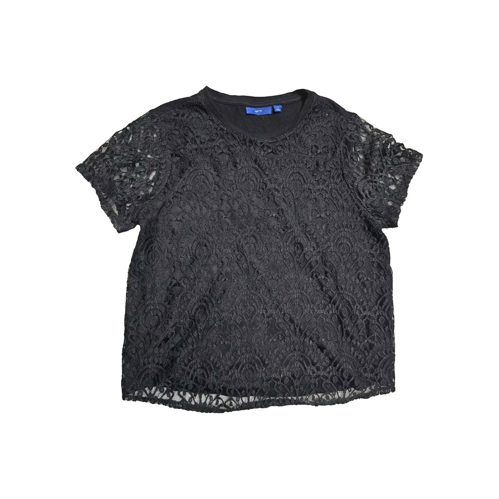 APT 9 Women's T-shirt Large Black Lace